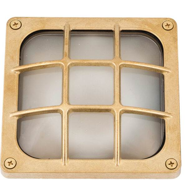 Wall light recessed or surface. Made of brass