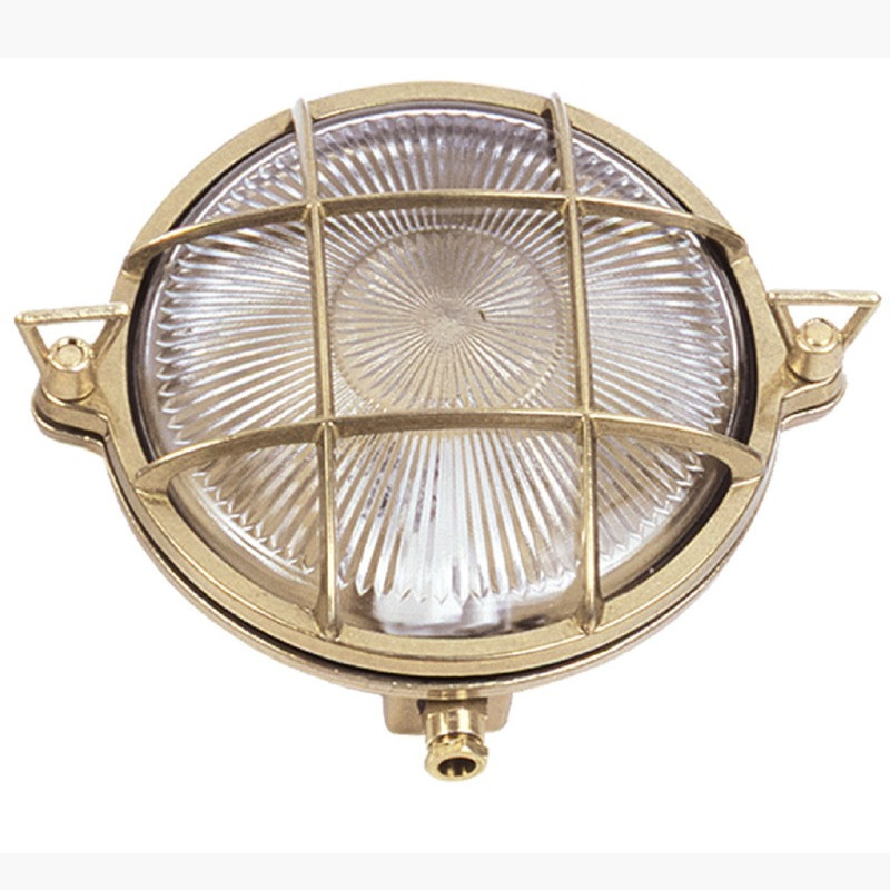 Round Outdoor Light Material Brass, Brass Exterior Light Fixtures