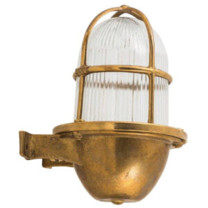 Brass outdoor wall lighting. Wall mounted outdoor lights. Small nautical lamp.