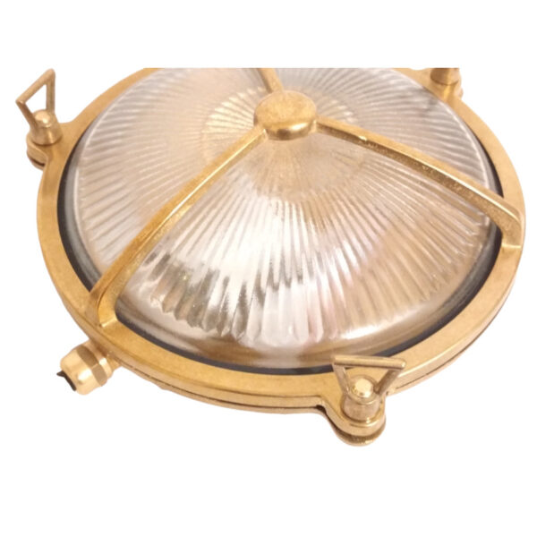Brass round light. Outdoor light. Nautical style lighting. ART BR418 Brass.