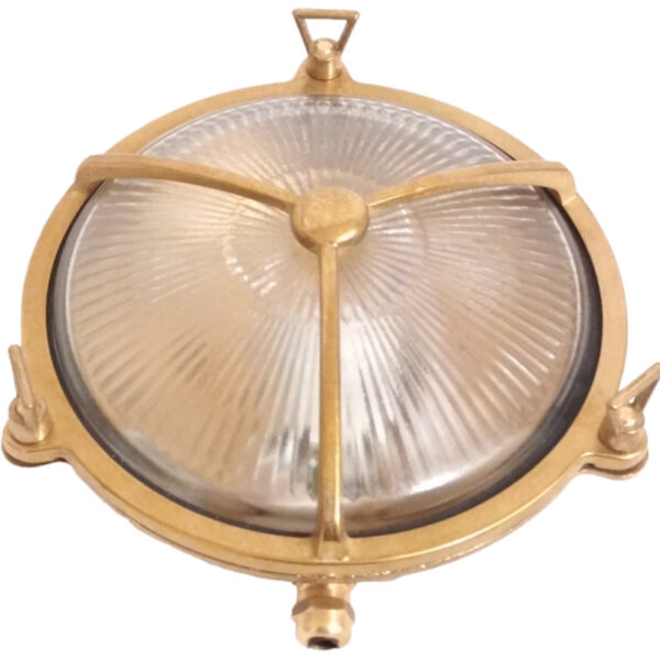Brass round light. Nautical style lighting. ART BR418 Brass.