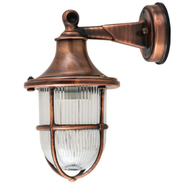 Vägglampa tillverkad av mässing i antik kopparfinish. ART BR406BRCOAN